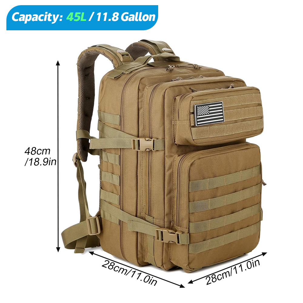 حقيبة ظهر تكتيكية سعة 45 لتر ل - مراجعة Rucksack Military Style وسعره